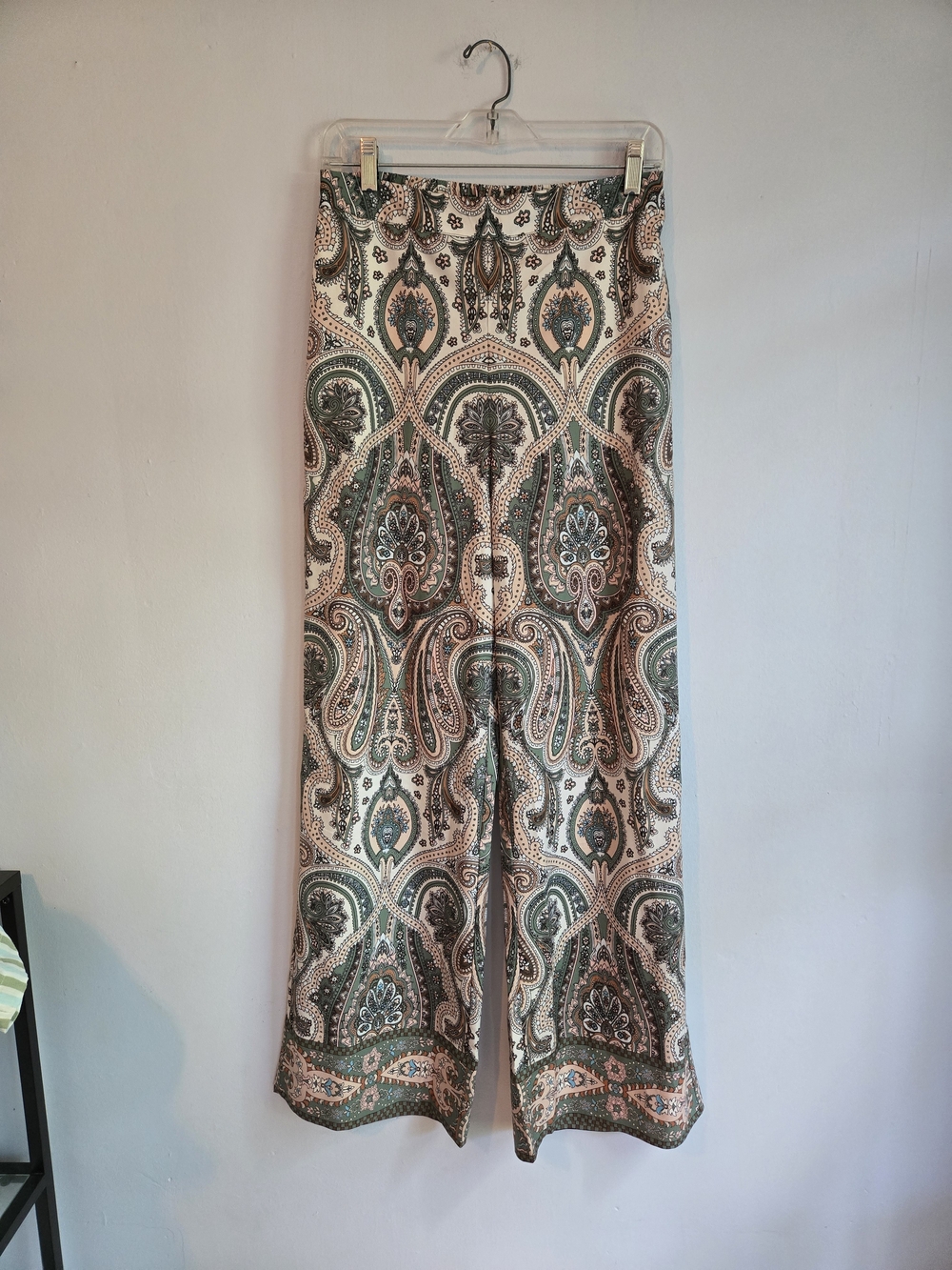 Boston Proper Fall Paisley Print Palazzo Pants Boho Chic Festival Resortwear SM